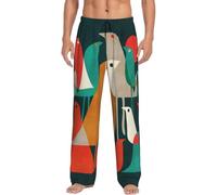 HKHLHLH Flock Of Birds Pantalon de pyjama long pour homme avec poches et cordon de serrage réglable, Noir , M