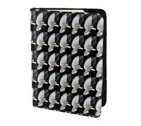 HKHLHLH Flying Dove Printing Étui pour passeport de 14 cm avec organiseur de cartes de crédit pour voyage, Noir , Taille unique