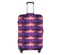 HKHLHLH Housse de valise élastique avec fermeture éclair invisible sur le côté imprimé pour protéger les bagages de la poussière et des rayures, blanc, XL