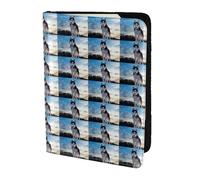 HKHLHLH Husky Dogs Printing Étui pour passeport de 14 cm avec organiseur de cartes de crédit pour voyage, Noir , Taille unique