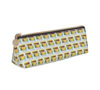 HKHLHLH Jolie boîte à crayons en cuir avec fermeture éclair pour enfants pour l'école et le bureau, blanc, Taille unique, Trousse de maquillage