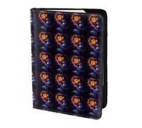 HKHLHLH Magnifique étui pour passeport de 14 cm avec impression galaxie avec organiseur de cartes de crédit pour voyage, Noir , Taille unique