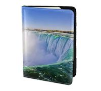 HKHLHLH Niagara Falls Printing Étui pour passeport de 14 cm avec organiseur de cartes de crédit pour voyage, Noir , Taille unique