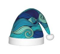HKHLHLH Ocean Wave Chapeau de Père Noël chantant, chapeau de Noël pour spectacles sur scène et événements scolaires, chapeau d'anniversaire de Noël