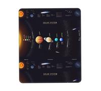 HKHLHLH Tapis de souris pour ordinateur portable Motif système solaire Jupiter Saturne avec bords cousus et base en caoutchouc antidérapant
