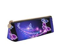 HKHLHLH Trousse à crayons multifonction pour enfants, motif papillon violet pour l'école, le travail, les voyages, blanc, Taille unique, Organiseur de sac