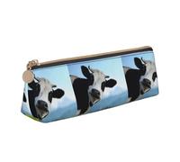 HKHLHLH Trousse à crayons multifonction pour enfants, motif vache mignonne pour l'école, le travail, les voyages, blanc, Taille unique, Organiseur de sac