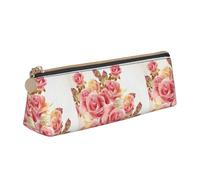 HKHLHLH Trousse à crayons multifonction pour garçons et filles - Motif roses - Pour l'école, le travail, les voyages, blanc, Taille unique, Organiseur de sac