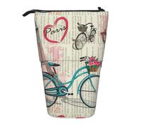 HKHLHLH Trousse à crayons télescopique avec motif Tour Eiffel pour filles, garçons, étudiants, Noir , Taille unique, Organiseur de sac