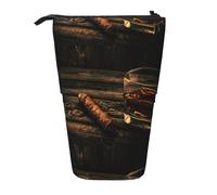 HKHLHLH Trousse à crayons télescopique pour cigares et whisky, pour filles, garçons, étudiants, Noir , Taille unique, Organiseur de sac