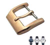 HKIDKK Boucle déployante en acier inoxydable 316L 18 mm 20 mm pour IWC Pilot Mark Portugieser, or rose, bracelet en caoutchouc et cuir, 18 mm, Agate
