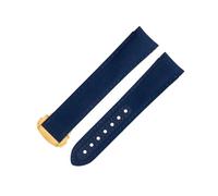 HKIDKK Bracelet de montre 20 mm avec extrémité incurvée pour Omega Strap AT150 Seamaster 300 Planet Ocean De Ville Speedmaster Black Line Bracelet de montre en nylon de vache haute densité, 20 mm