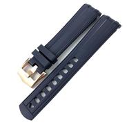 HKIDKK Bracelet de montre en caoutchouc de silicone fluorescent 19 mm, 20 mm, 21 mm pour Omega Seamaster 300 étanche, 21mm