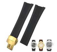 HKIDKK Bracelet de montre en caoutchouc et silicone pour Patek Philippe PP 5711 5712G Nautilus 25 mm Noir Bleu Marron Bracelet de sport pour homme, 25 mm, Agate