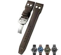 HKIDKK Bracelet de montre en cuir de vachette à rivets pour montre IWC Big Pilot IW5009 SPITFIRE IW3777 Le Petit Prince Mark 20 mm, 21 mm, 22 mm, 21mm