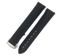 HKIDKK Bracelet de montre en nylon haute densité avec boucle déployante 20 mm 21 mm pour Omega Aqua Terra 150 Seamaster 007 Moonwatch 19 mm Bleu, 21mm