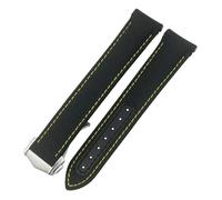 HKIDKK Bracelet de montre en nylon haute densité avec boucle déployante 20 mm 21 mm pour Omega Aqua Terra 150 Seamaster 007 Moonwatch 19 mm Bleu, 21mm