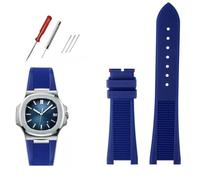 HKIDKK Bracelet de montre en silicone fluoré de qualité pour Patek Philippe Sport Elegant Nautilus Series 5711/5712/5980 étanche Bracelet de montre pour homme, 25mm-13mm, Agate