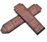 HKIDKK Bracelet de rechange en cuir pour Hublot Series 25 mm - Noir et bleu, 25-19mm, Agate