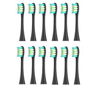 HKIEYDk Lot de 12 têtes de Brosse à Dents électriques de Rechange compatibles avec Les Buses à Poils Oclean X/X Pro/ Z1/ F1/ One/Air 2/ SE (12 pièces Grises)(12pcs Black)