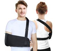 HKJD Écharpe de bras avec ceinture dorsale, pour homme et femme, stabilisateur d'immobilisation pour coude, sangle de soutien légère pour bras cassé, taille L