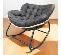 HKJGNH Coussin de Chaise à Bascule Imperméable pour Salon, Confortable de 13 Cm D'épaisseur pour Extérieur et Intérieur, Coussin de Chaise Papasan Double pour Jardin, Terrasse(@1,115 x 100 x 13 cm)