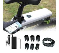hKjPlvf Booster De VéLo, Autonomie Jusqu'à 50 Km, Kit De Conversion pour VéLo éLectrique (VTT Et VéLo De Route), 6 Adaptateurs De Tige De Selle, Installation sans Outil en 30 Secondes,Green