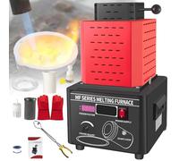 hKjPlvf Four Fusion d'or 5000 W, Machine De Fusion De Métaux Numérique Améliorée 1600 ℃ / 2912 ℉ avec Creuset en Graphite De 1/2/3 Kg, Fusion pour l'or, l'argent, L'Aluminium Et Le Cuivre,Red-2kg