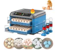 hKjPlvf Incubateur Et éclosoir à œufs(128 à 500 œufs), Retournement Automatique des œufs, Contrôle De La Température Et De L'Humidité, pour L'éclosion De Poules, Oies, Canards Et Cailles.,128eggs