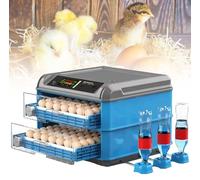 hKjPlvf Incubateur LED Haute Performance avec Retournement Et ContrôLe De La Température, Mire-œUfs, Incubateur à Ventilation Automatique pour L'éClosion De Poules, Canards, Oies Et Oiseaux.,128eggs