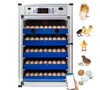 hKjPlvf Incubateur pour 136/204/372/340 œUfs avec Retournement Et Ajout d'eau Automatiques, ContrôLe De L'Humidité Et De La TempéRature, Wi-FI, Mire-œUfs IntéGré,pour Volailles D'éLevage,340Eggs