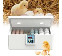 hKjPlvf Incubateur Semi-Automatique pour 10 à 25 œufs, incubateur à retournement, contrôle de la température, couveuse Intelligente pour volailles, Poulets, Canards, oies, Pigeons, cailles