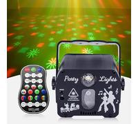 hKjPlvf Lumières De Fête, Projecteur LED Rvb Intelligent Activé par Le Son Et TéLéCommandé, Alimenté par USB, Fonction Minuterie (1/3/6/8 Heures), pour Halloween, Fête, Noël, Karaoké
