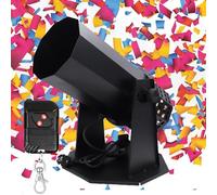 hKjPlvf Machine à Confettis 1500 W, Lance-Confettis éLectrique Professionnel avec TéLéCommande, Distance De PulvéRisation : 8 à 10 MèTres, Angle RéGlable, pour FêTes, Clubs, Mariages, Concerts