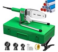 hKjPlvf Machine à souder Les Tubes 1600W + têtes de filière 3/6 + Ciseaux Professionnels + boîtier en Fer, thermofusible 0-320 °C pour PPR/PE/PB, pour plomberie et ateliers de réparation,#32
