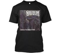 HKKREVVUY ! Popular Solitude Aeturnus Through The Darkest Hour Logo T-Shirt SIZEBlackS