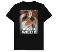 HKKREVVUY Willie Nelson I' Giving You A A Wet Willie T-Shirt TeeBlackL