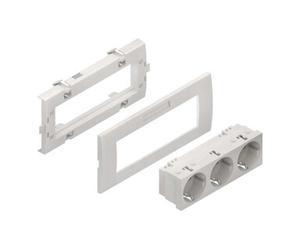 hkl HKL Bloc multiprises triple blanc KES-3.3.3 Quantité:1