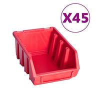 HKLGBVCR Kit Bacs Rangement Panneaux Muraux 96 Pieces Rouge Noir