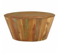 HKLGBVCR Table Basse Ronde en Bois Massif Recyclé Ø 65 x 31 cm