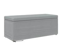 HKLGBVCR Tabouret sans Dossier Gris Claire 101 x 41 x 40 cm Tissu et Bois | Coussin doux, pieds en boulette, montage facile, style moderne, entretien chiffon sec, usage polyvalent