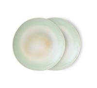 HKliving Assiette 70's Ø27.5cm 2 pièces Palms