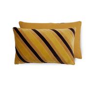HKliving Coussin en velours Striped 30x50 cm Honey
