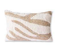 HKliving Coussin Fluffy 35x55 cm Blanc-beige