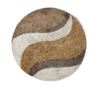 HKliving Tapis de salle de bain Natural waves Ø 120 cm Natural multicolours