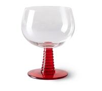 HKliving Verre à vin bas Swirl Red