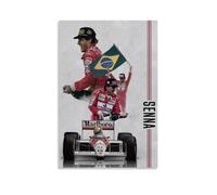 HKLOPUY Ayrton Senna Poster décoratif sur toile pour chambre à coucher Motif coureur de F1 20 x 30 cm