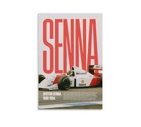 HKLOPUY Ayrton Senna Poster F1 Racer - Décoration moderne pour chambre à coucher - 20 x 30 cm