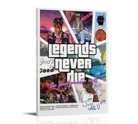 HKLOPUY Juice WRLD Art Legends Never Die Poster décoratif sur toile moderne pour chambre à coucher 20 x 30 cm