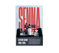 HKLOPUY Poster décoratif sur toile F1 Racer Ayrton Senna - Impression d'art moderne pour chambre à coucher - 40 x 60 cm